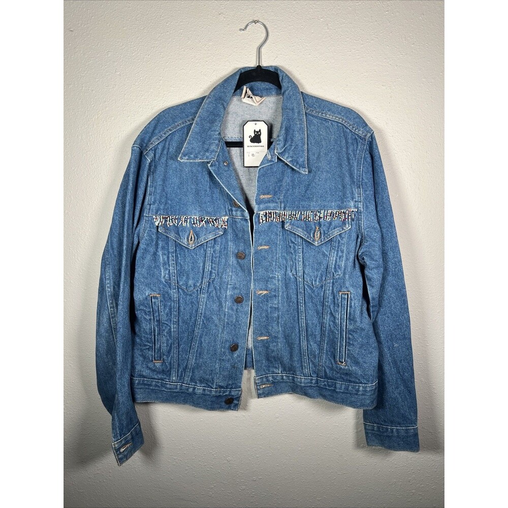 Denim Jacket w/ beaded detail #1